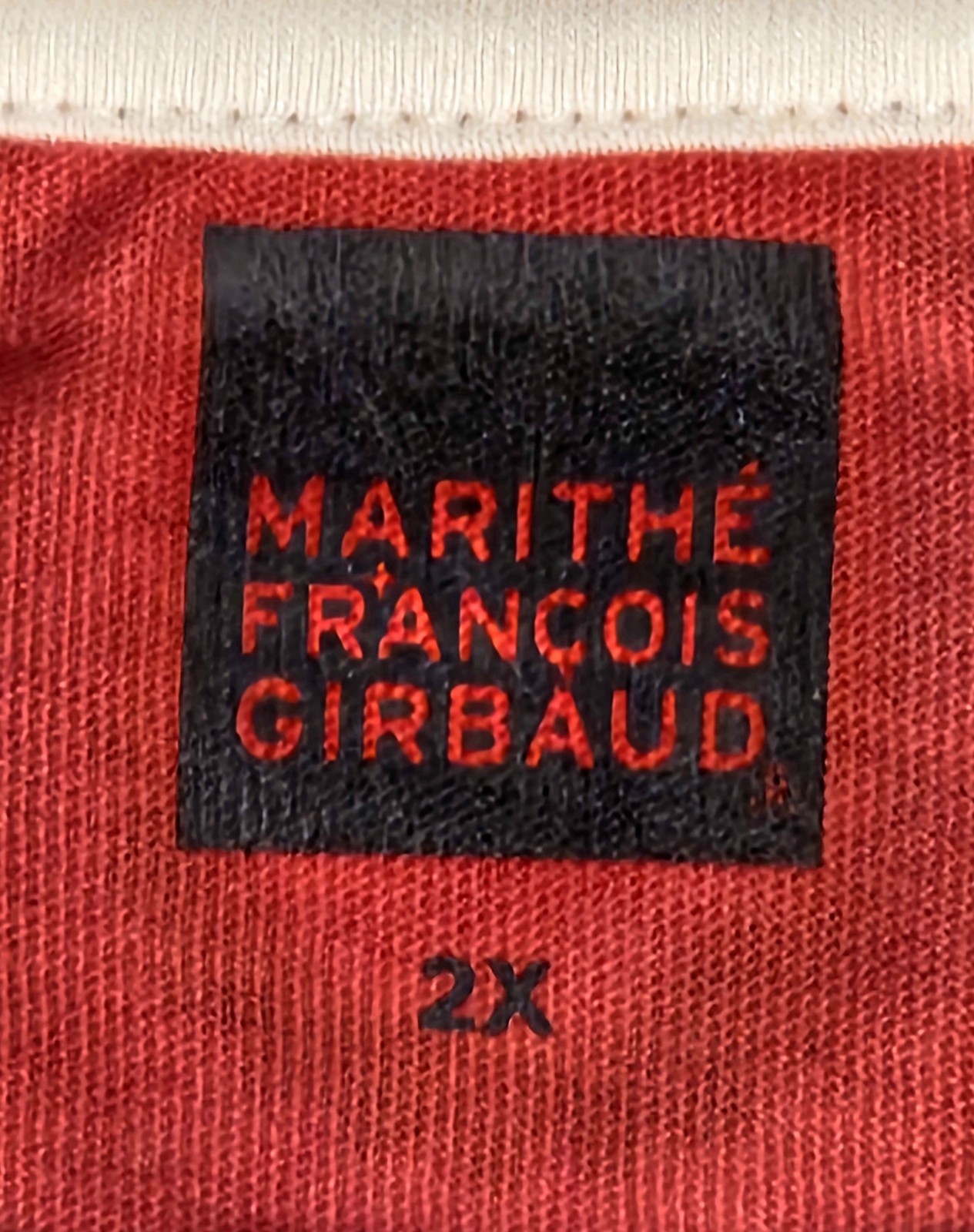 Marithe + Francois Girbaud Long Sleeve T-Shirt Red Size 2X New gallery