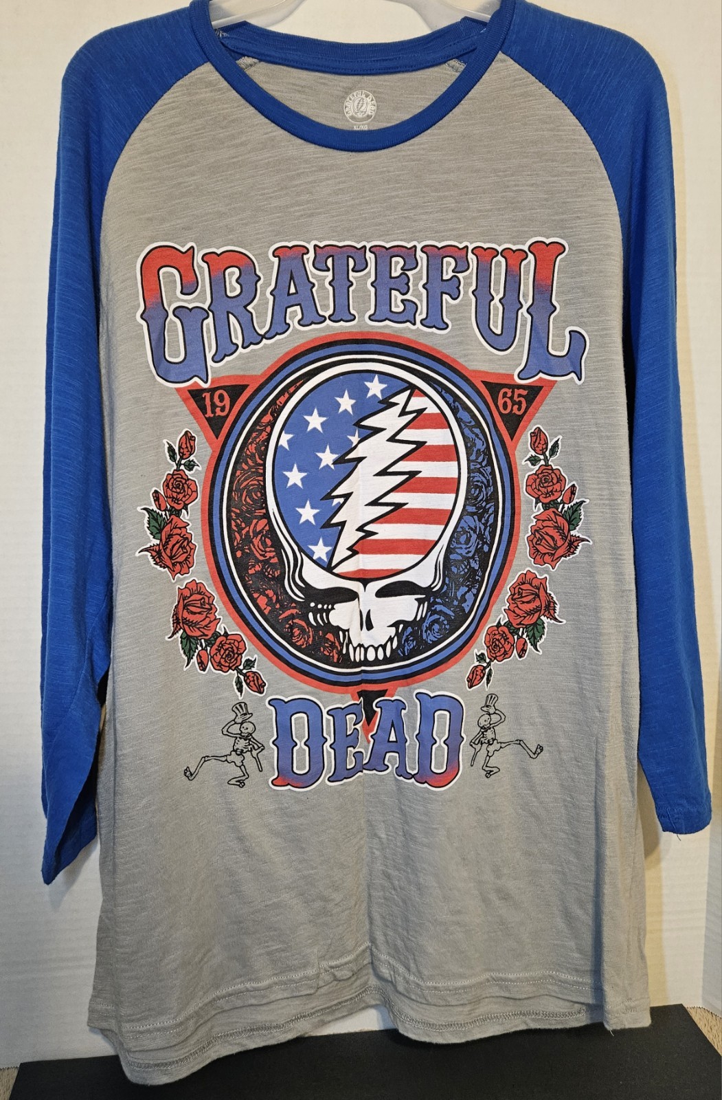 Grateful Dead Baseball Player T-Shirt Liquid Blue, Graphic Print, Size XL gallery