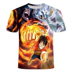 Tshirt short Sleeve one piece Model Size Choice Of 3 7/12ft To XXL Luffy Zorro