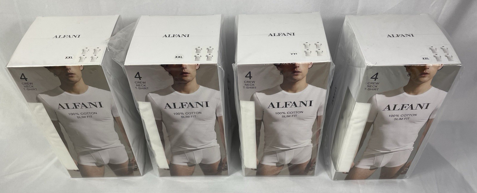 ALFANI Lot of 4 Men's XXL 4-Pack Slim-Fit Solid Cotton Undershirts 16 Total NWT gallery