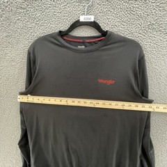 Wrangler Base Layer Top Men Medium M Black Soft Comfort Casual Workwear Logo Tee