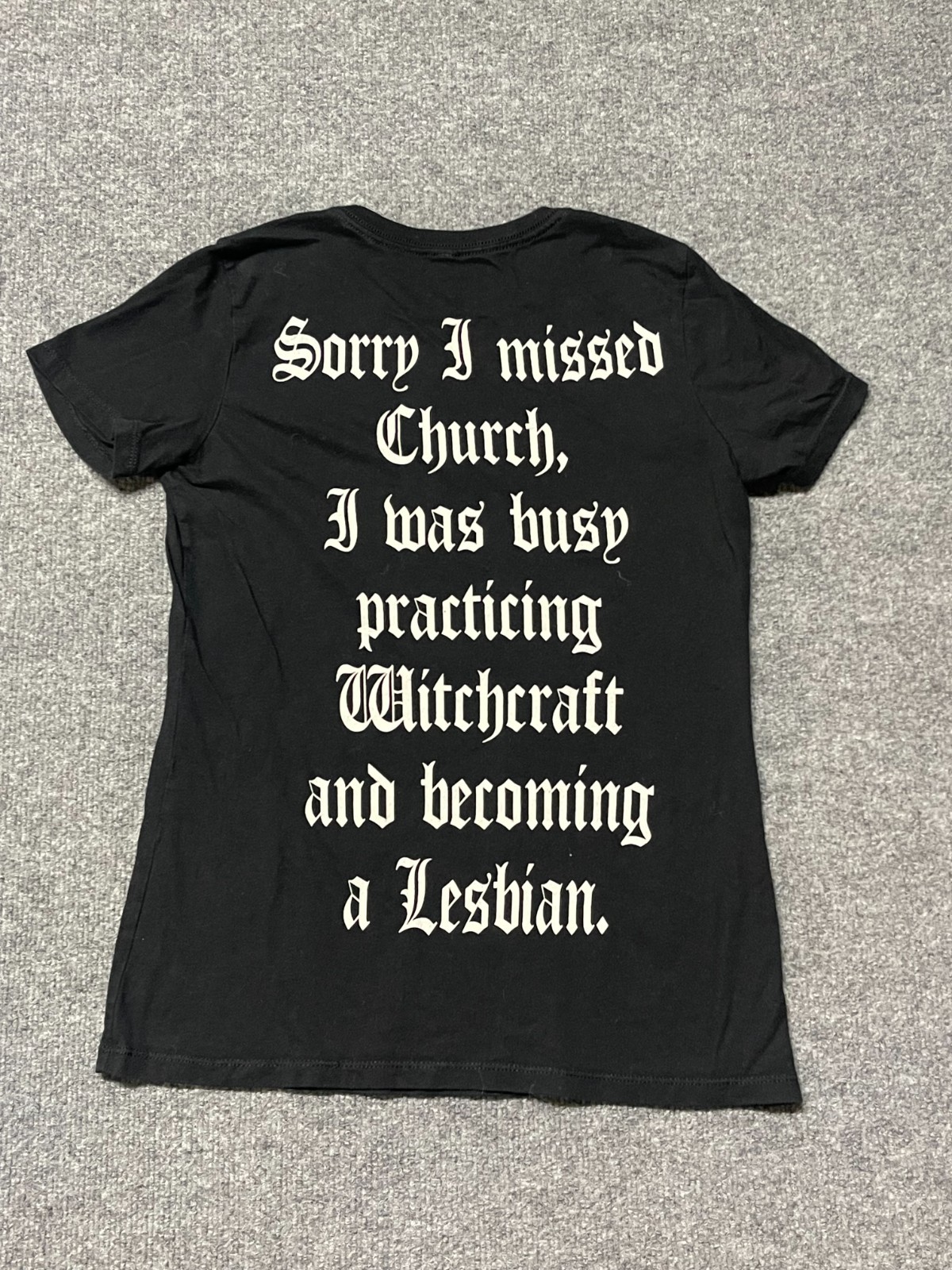 Black Craft Cult Shirt Womens XS Unholy Lesbian Satanic Nun Affliction Church gallery