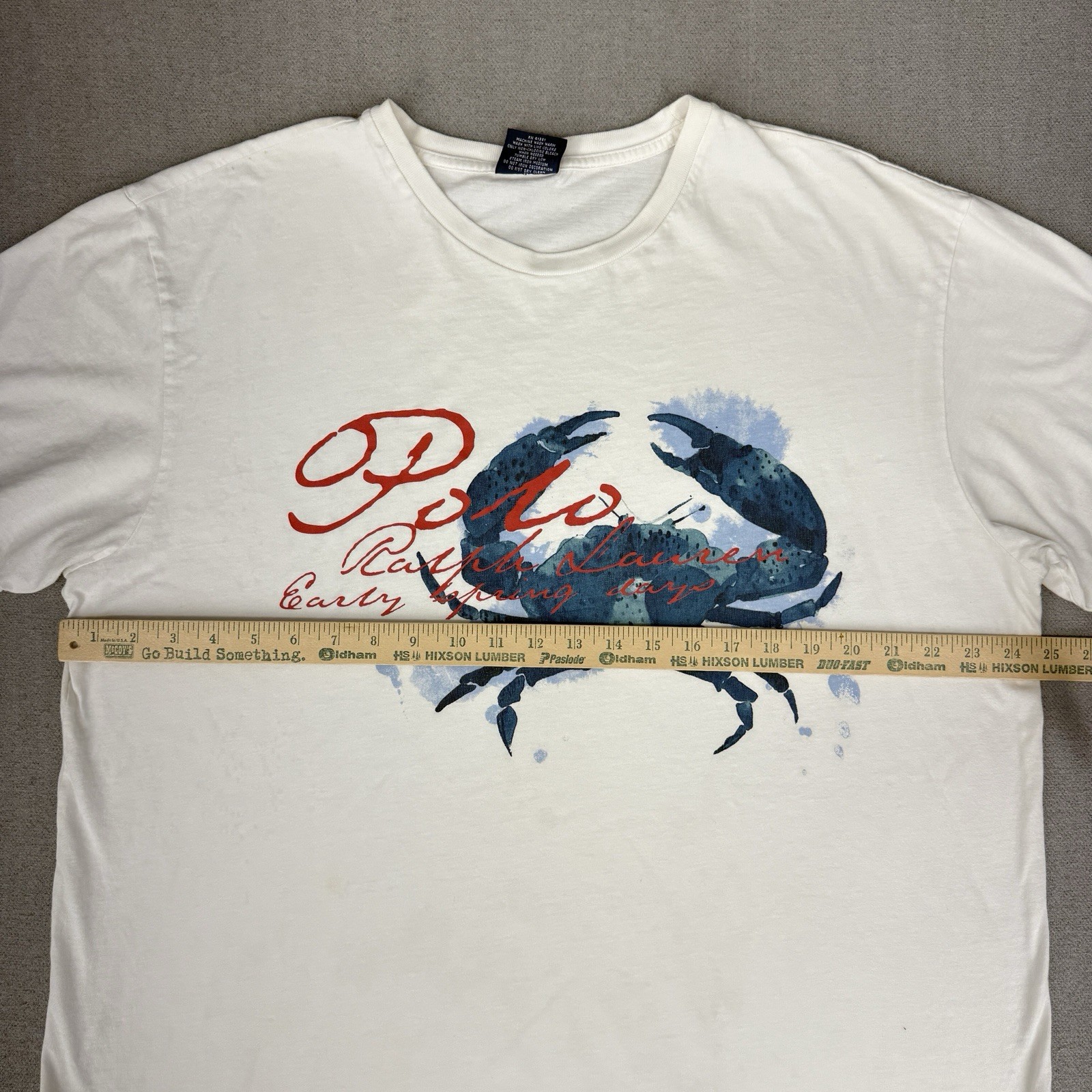 Vintage Polo Ralph Lauren Men’s XL Shirt Crab Print Sport RL 90’s Hong Kong Tee gallery