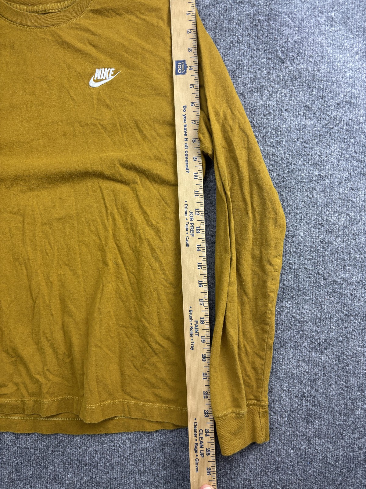 Nike Shirt Mens Medium Gold The Nike Tee Long Sleeve Swoosh Logo Crewneck gallery