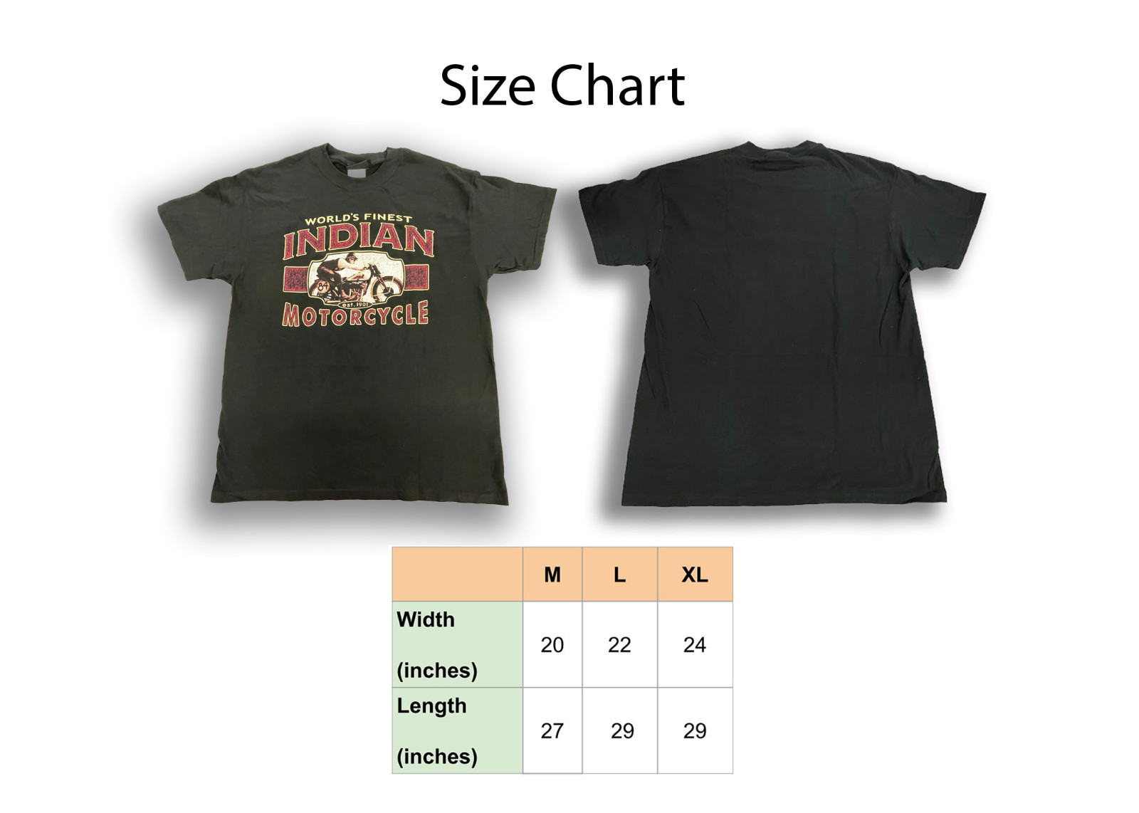 Vintage Indian Motorcycle T-Shirt, L/XL gallery