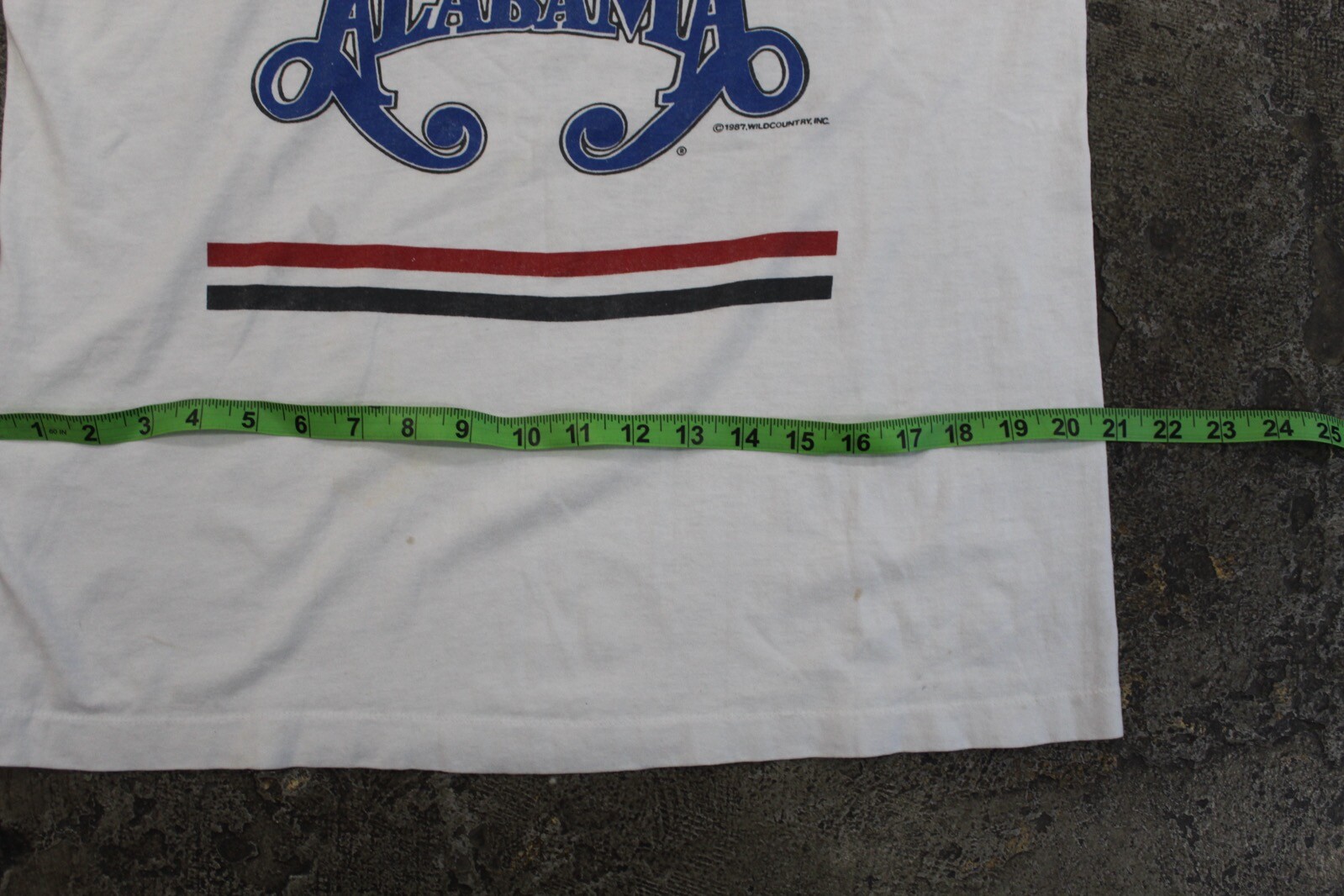 Vintage 1989 ALABAMA Just Us Country Band T Shirt White LARGE TeeJays Ringer gallery