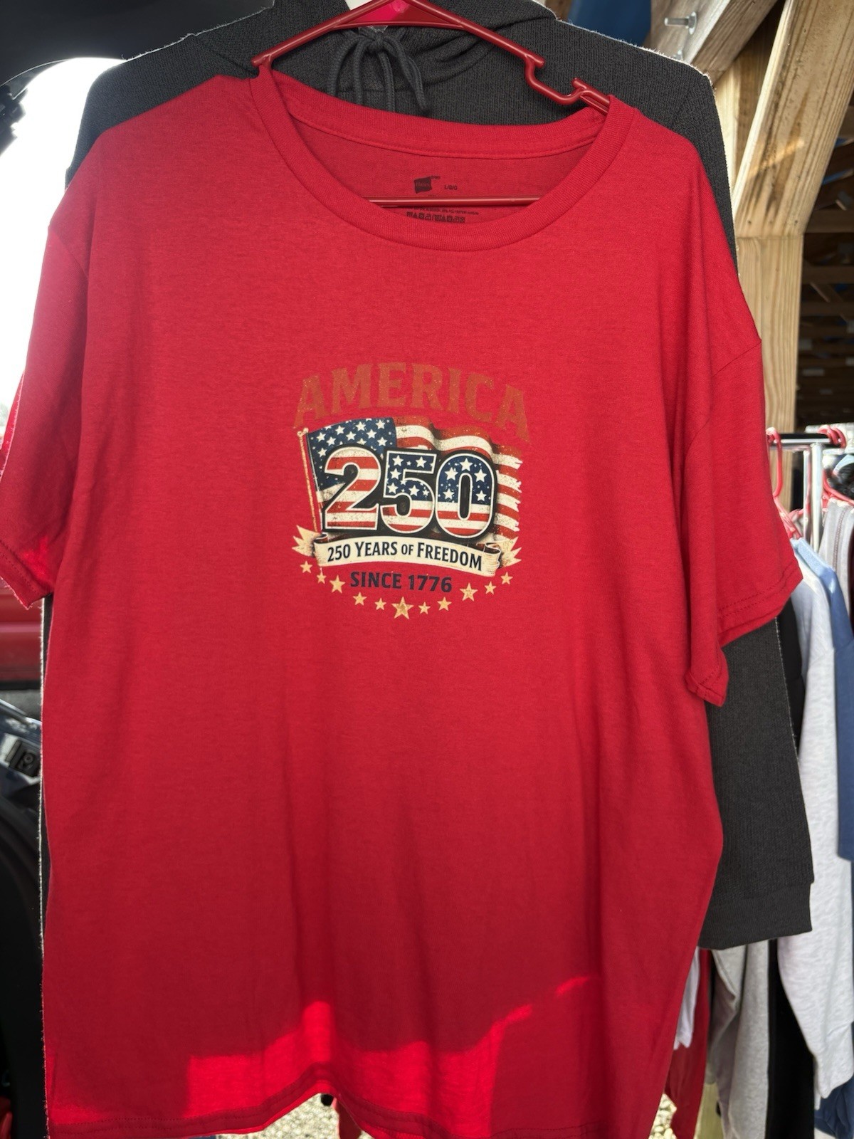 White, Red or Black Short Sleeve T America 250 Years of Freedom (S,M,L,XL) gallery