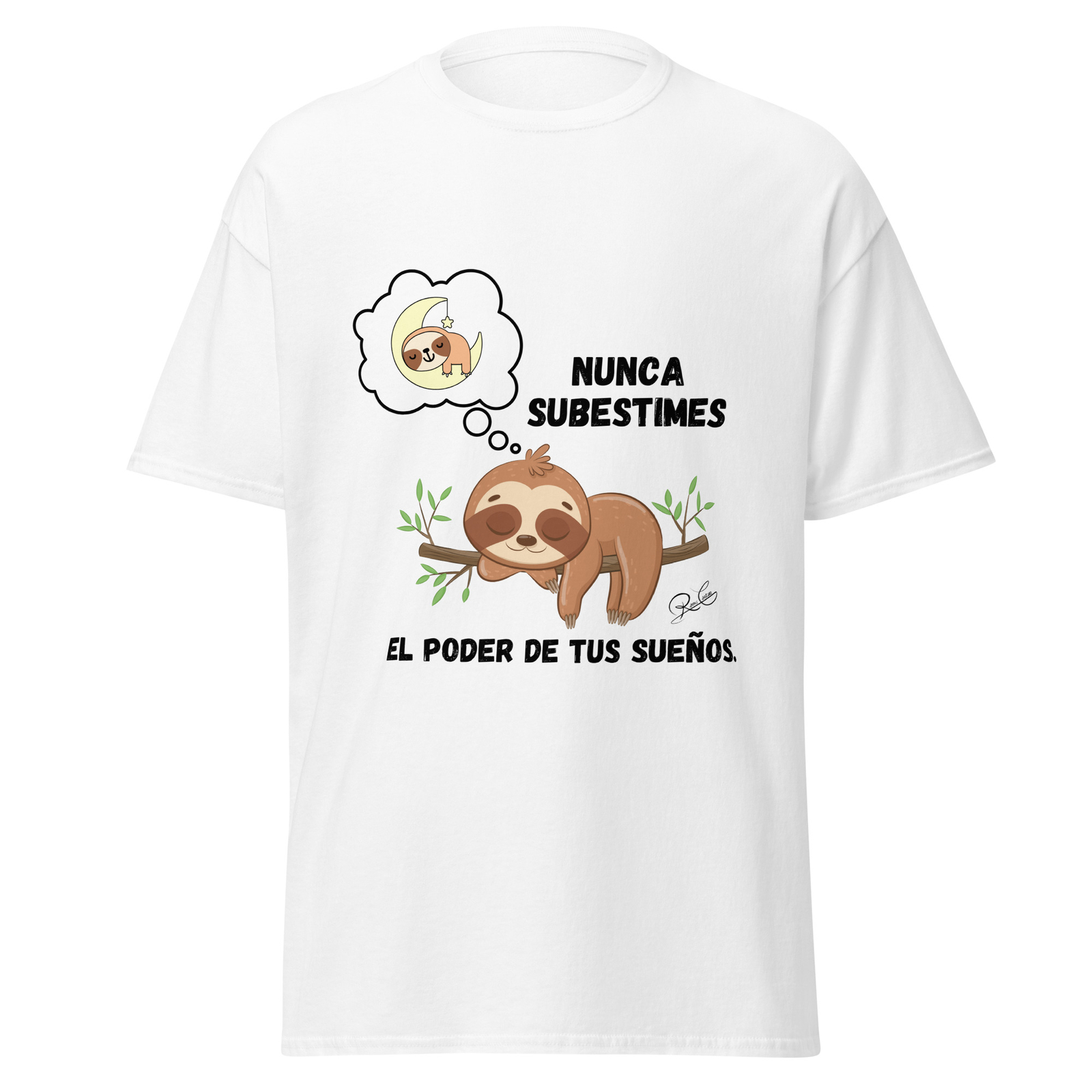Classic men’s T-shirt with the phrase Motivation and Positivity