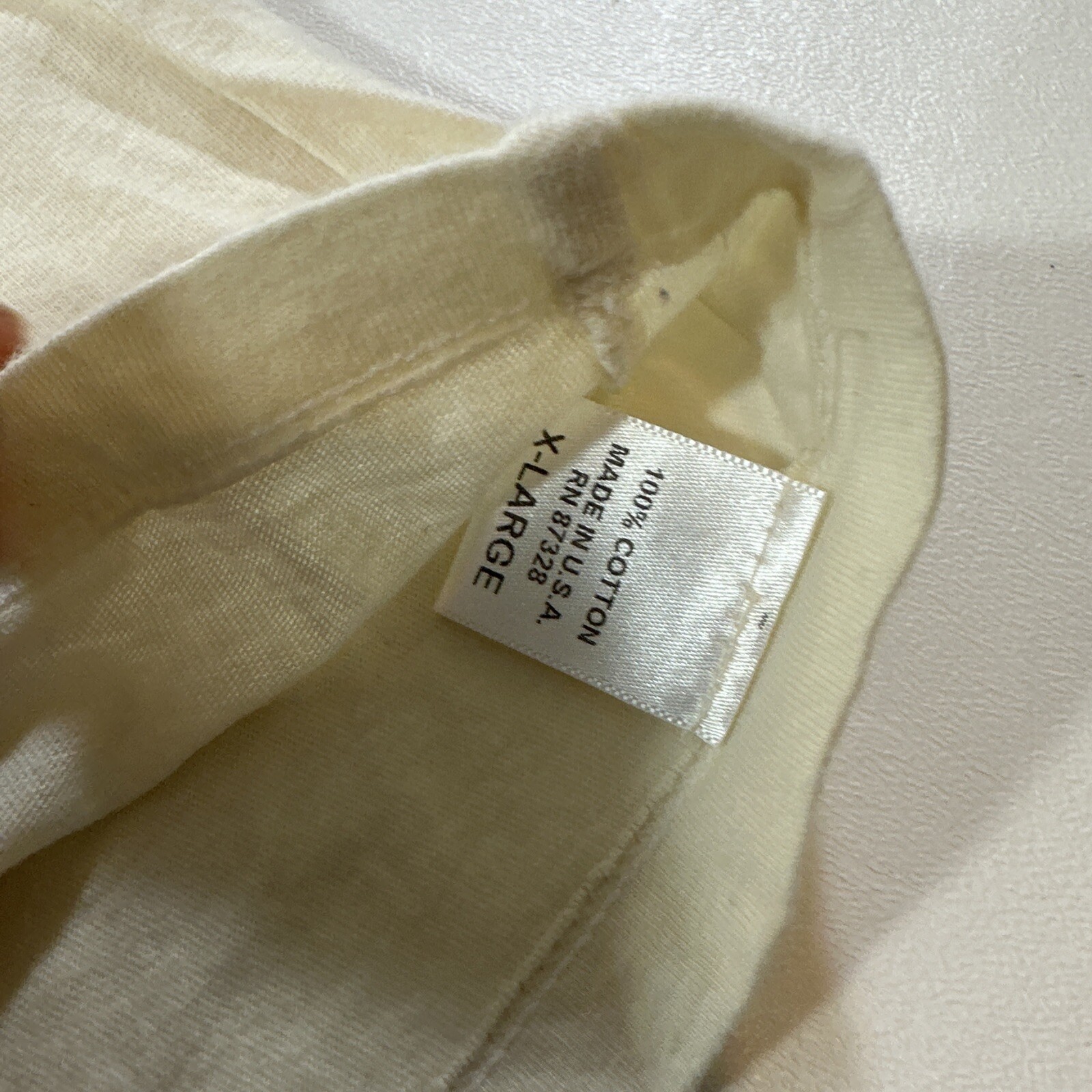 GRN Green Apple Designer Cream T Shirt Mens Sz XL Hummingbird Flowers Banner gallery