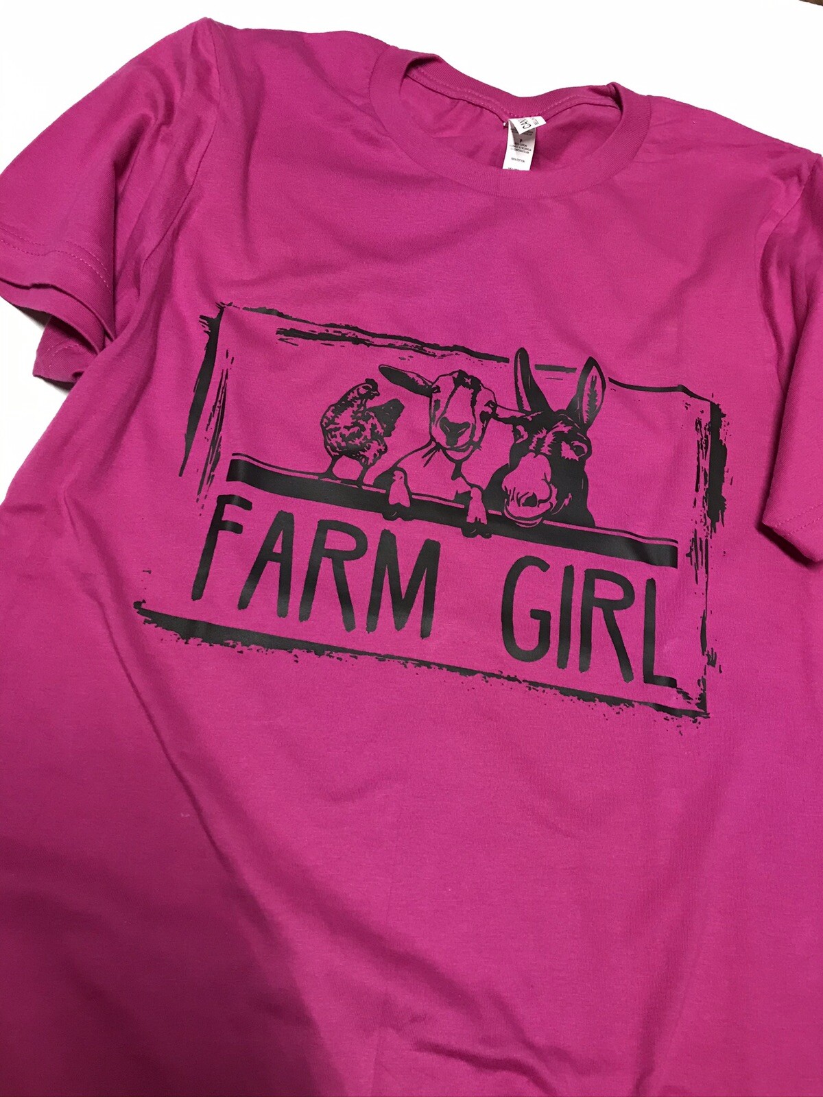 Farm Girl Bella+Canvas T-shirt, Extra Large, New, Trendy, Screen printed, XL gallery