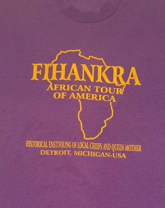 VTG 1995 Fihankra Ghana T-Shirt Sz XL Single Stitch African American Queen gallery
