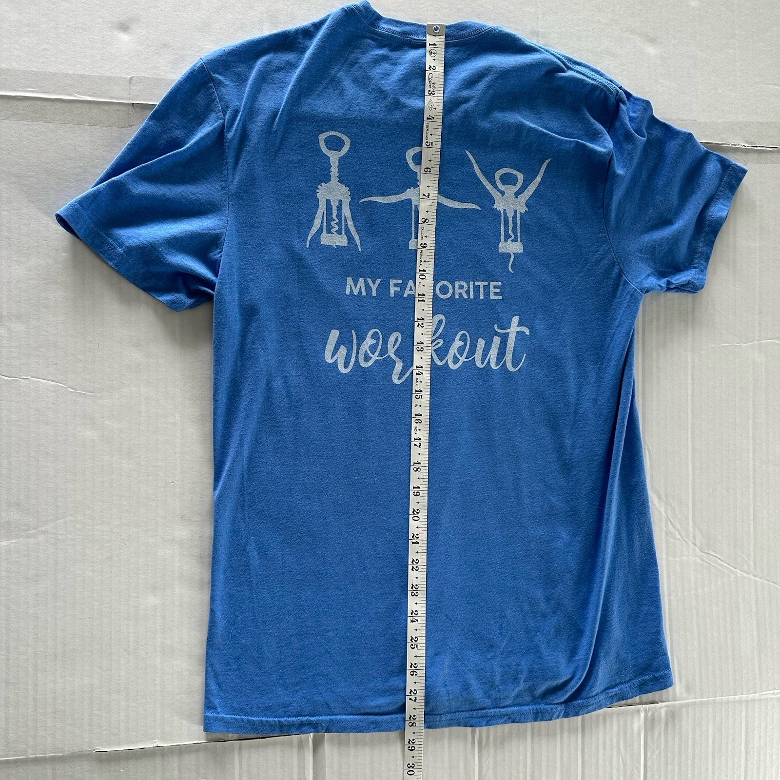 Glenora Wine Cellars Unisex Sz M Short Sleeve Cotton/Poly Blend Blue T-Shirt gallery
