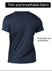M/5 Pack Men’s Athletic Active Quick Dry Crew Neck T Shirts Running Gym Workout.