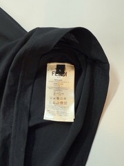 Fendi Men’s T-Shirt FF Panel Black Brown – Size L (Fits M) – Authentic