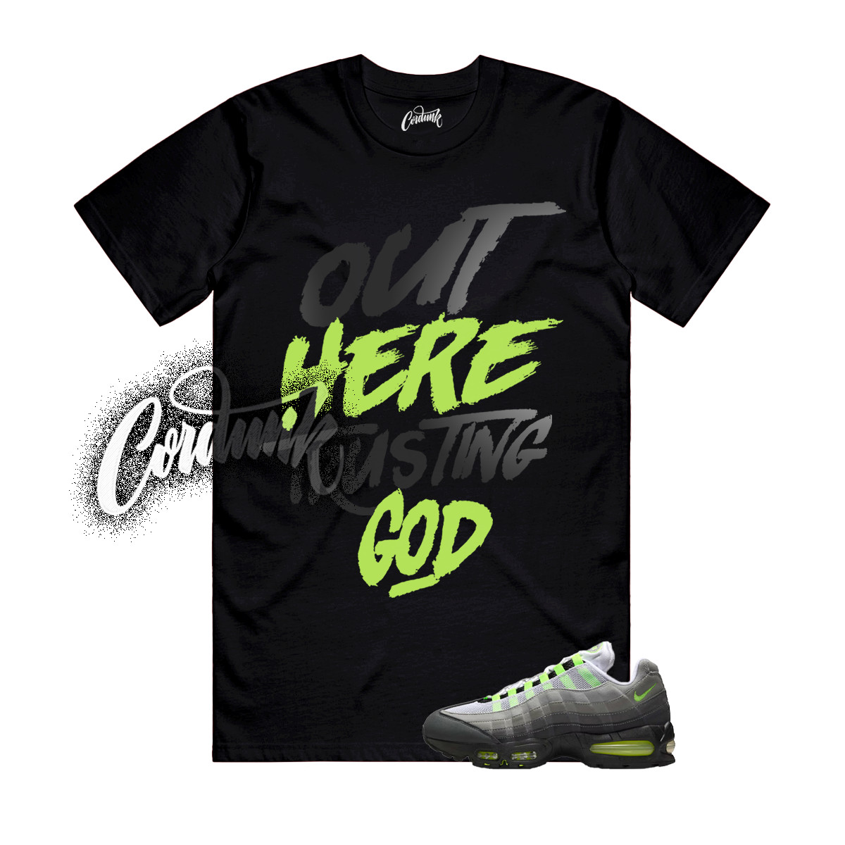 Air Max 95 Big Bubble Neon Black Yellow Cool Grey 2025 T Shirt Match TG