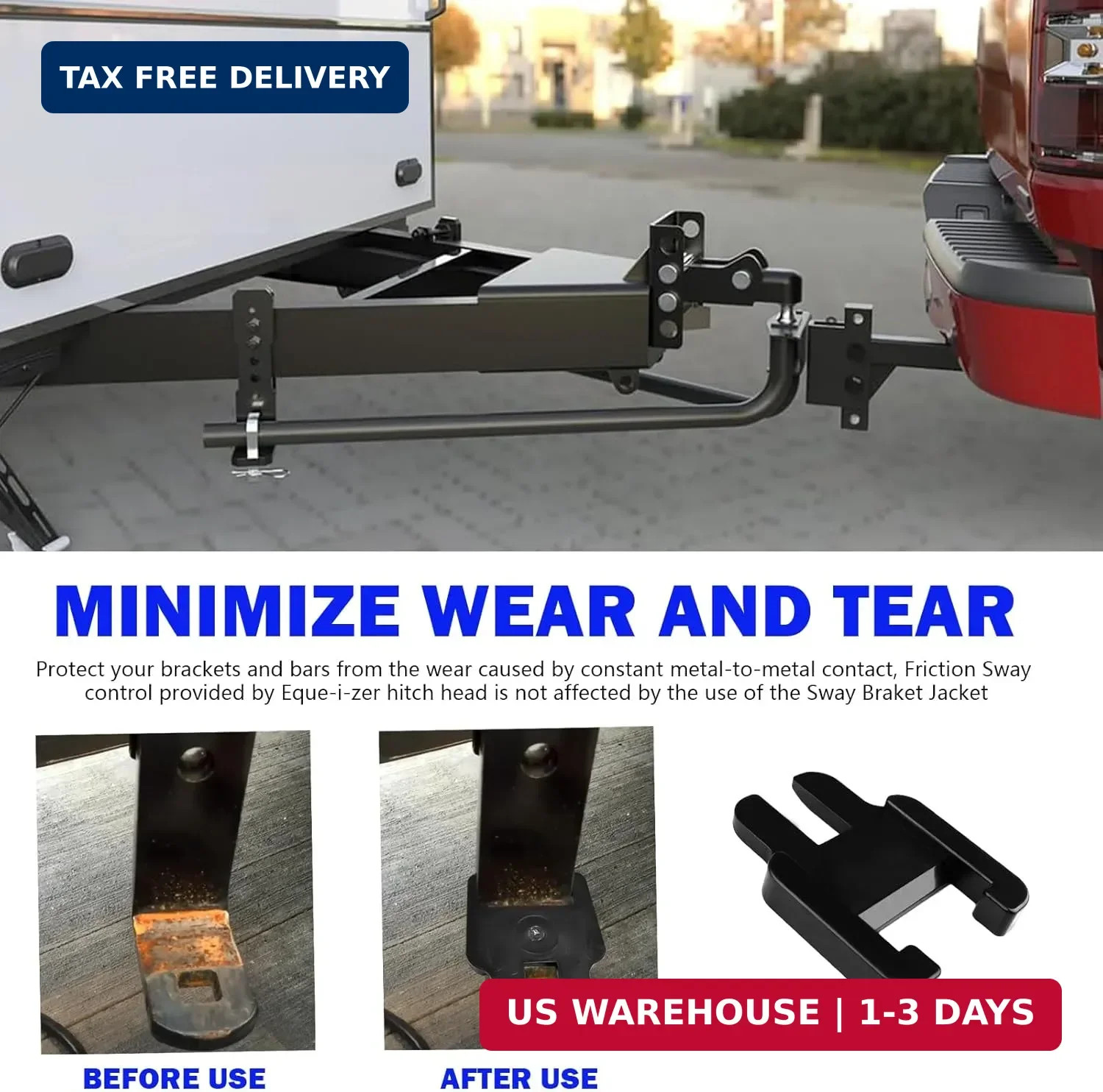 E2 Sway Bracket Jacket, Weight Distribution Hitch Parts Compatible with E2 Hitch