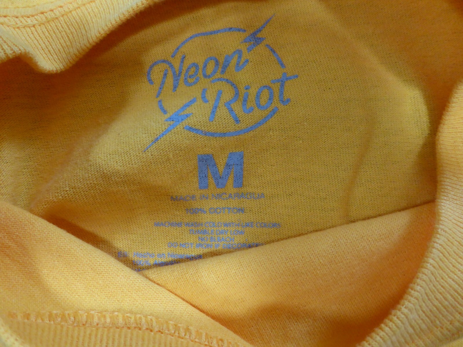 Neon Riot Yellow Admit One Alone Forever Club Yellow T Shirt Cotton Tee Humor M gallery