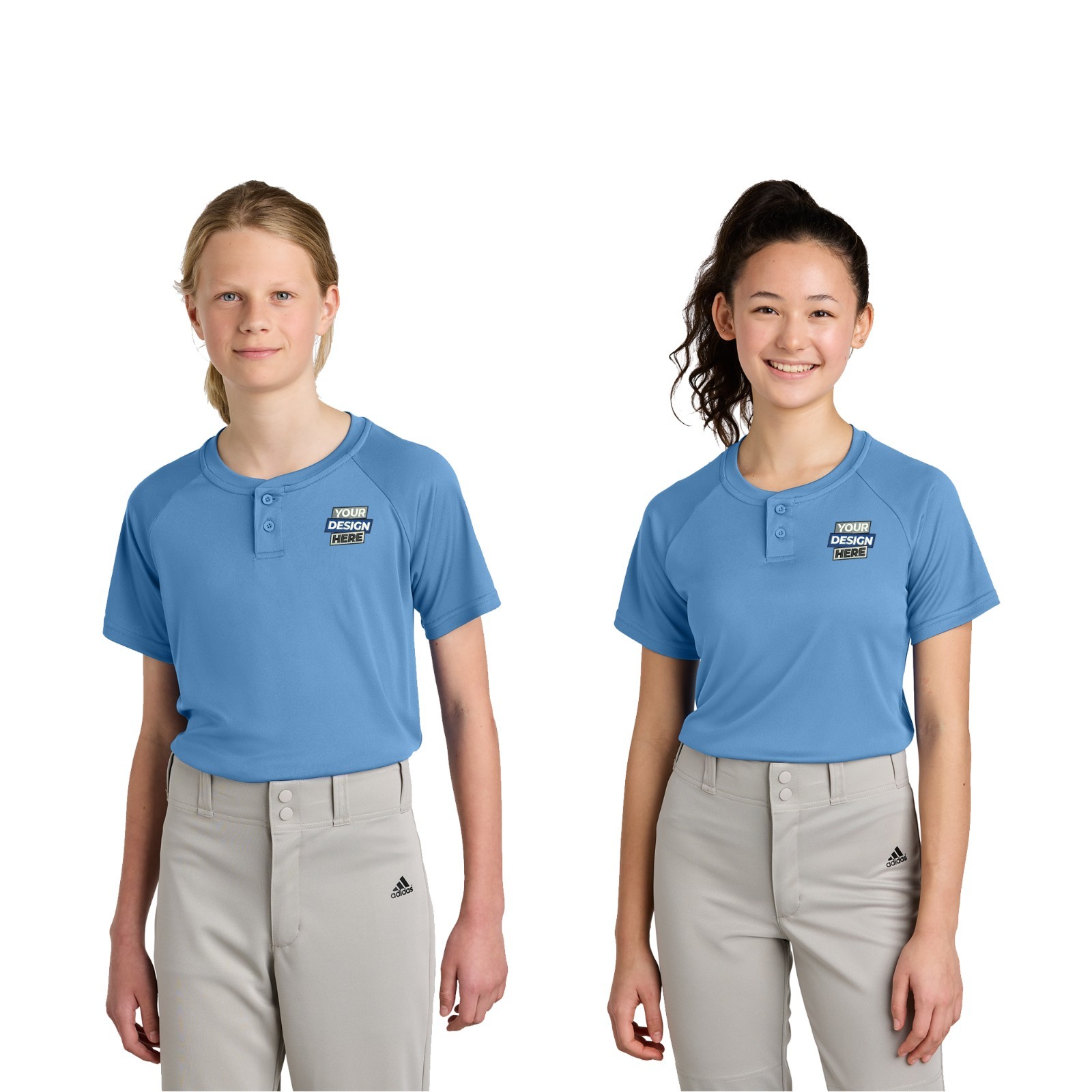 Custom Embroidered Sport-Tek Youth PosiCharge Competitor 2-Button Henley Winter gallery