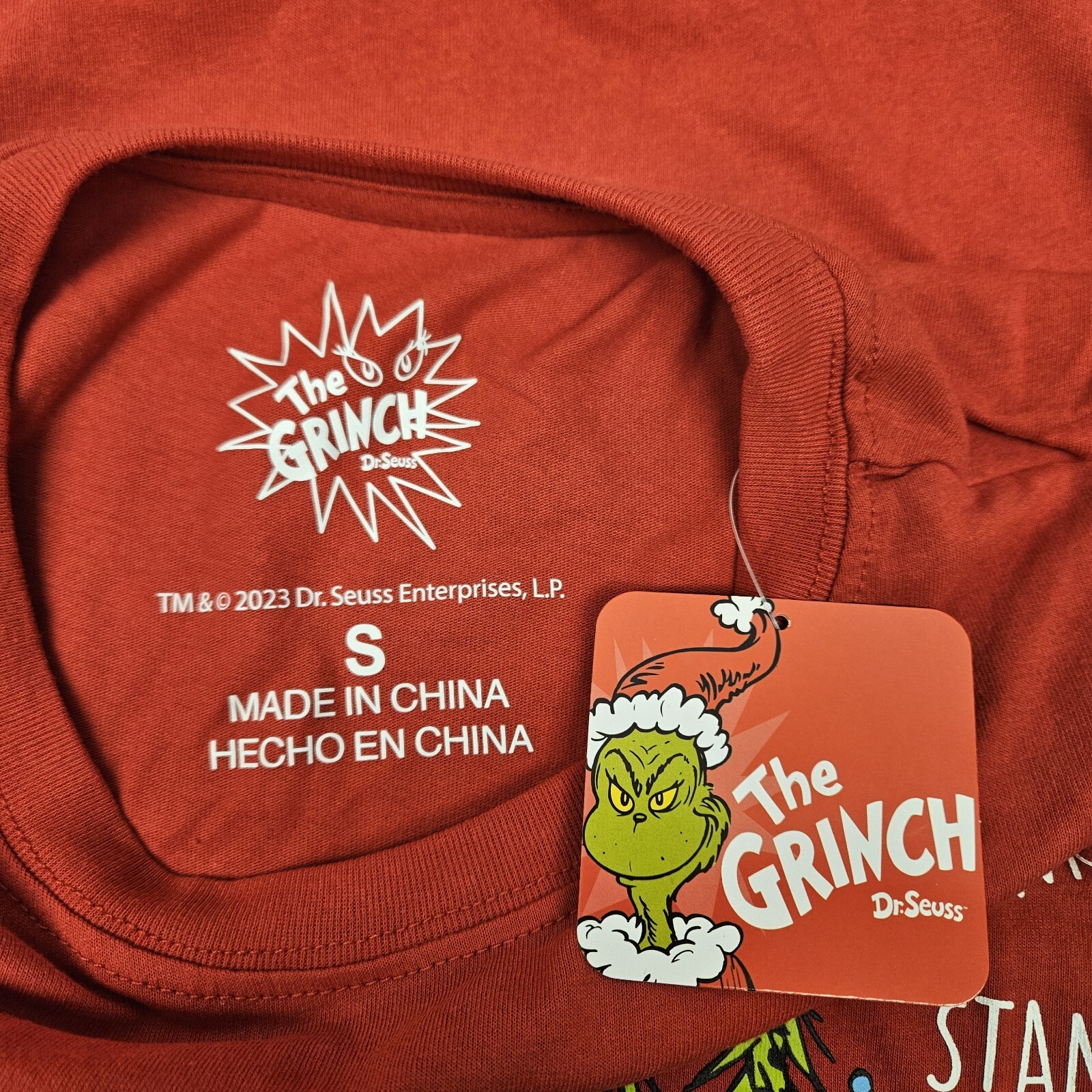 Unisex How The Grinch Stole Christmas T-Shirt 'Red' / Dr. Seuss / Size Small NWT gallery