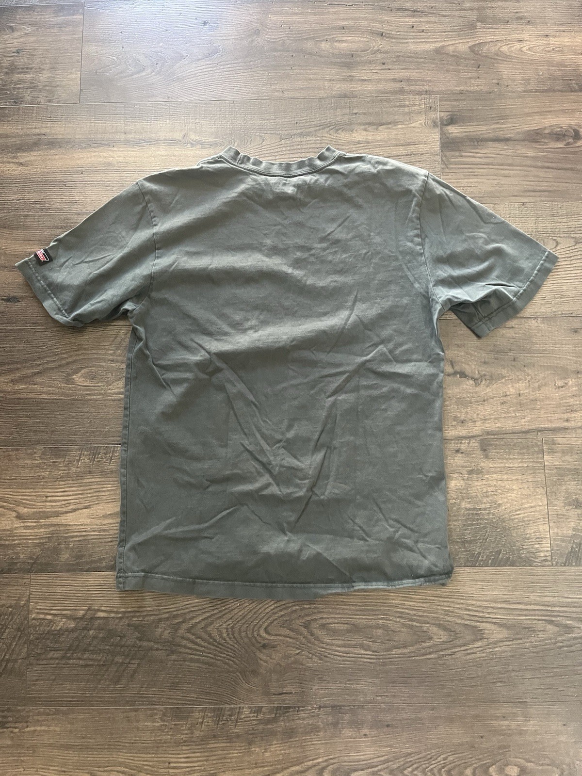 Dickies Men's Green Cotton Knit Logo Pocket Crew Neck Short Sleeve T-Shirt gallery
