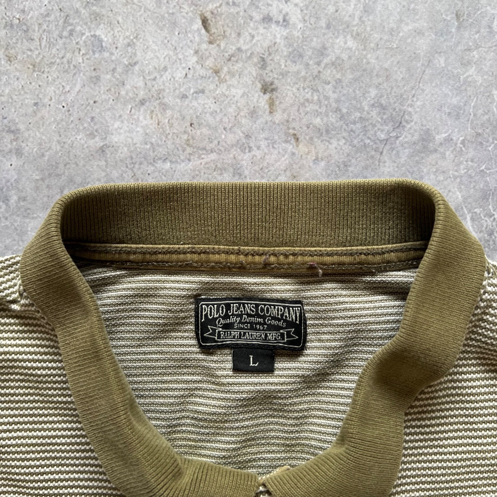 Vintage Polo Jeans Co Ralph Lauren Polo T-Shirt Green Men's Size L gallery