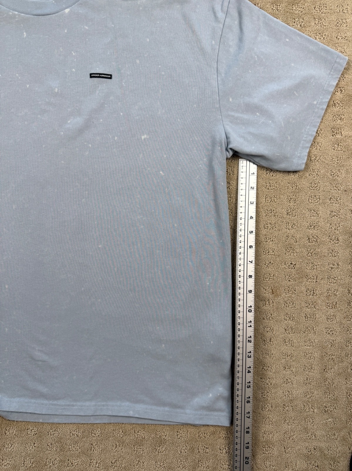 Men’s Under Armour 2XL Loose T-Shirt with bleach splatter design #1105 gallery