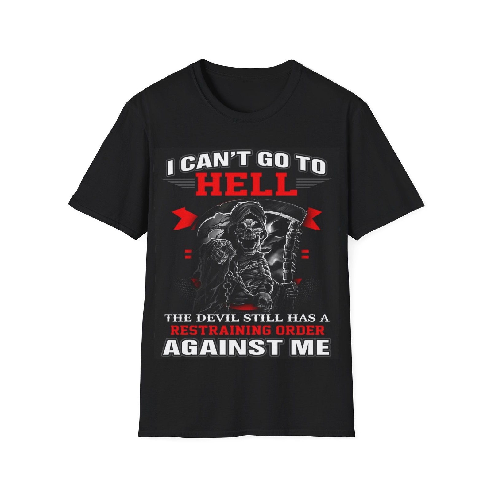 Short Sleeve T Shirt. Biker T Shirt. Black or White