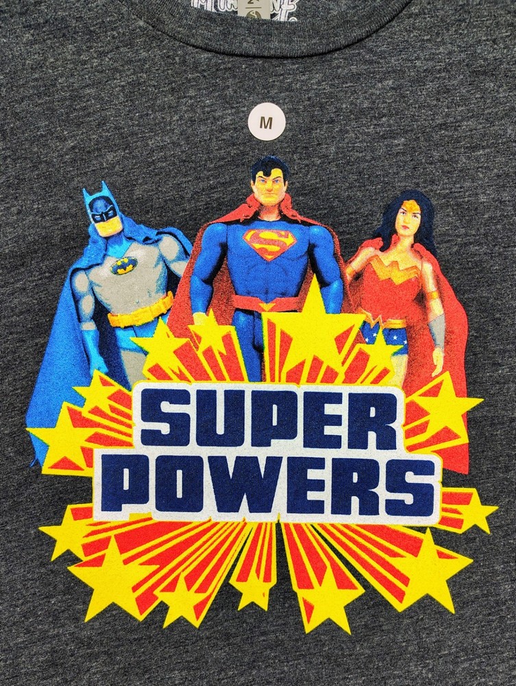 NWT McFarlane Toys DC Super-Powers Figures T-Shirt SDCC Exclusive Sz M Blue NEW