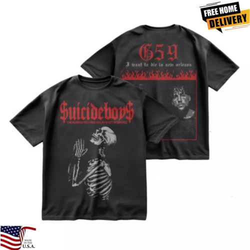Suicideboys G59 Skeleton T Shirt Dark Rap Hip Hop Band Merch Unisex Tee gallery