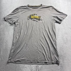 Smartwool Mens Merino Wool Snowcat Graphic T-Shirt Gray Short Sleeve Tee L