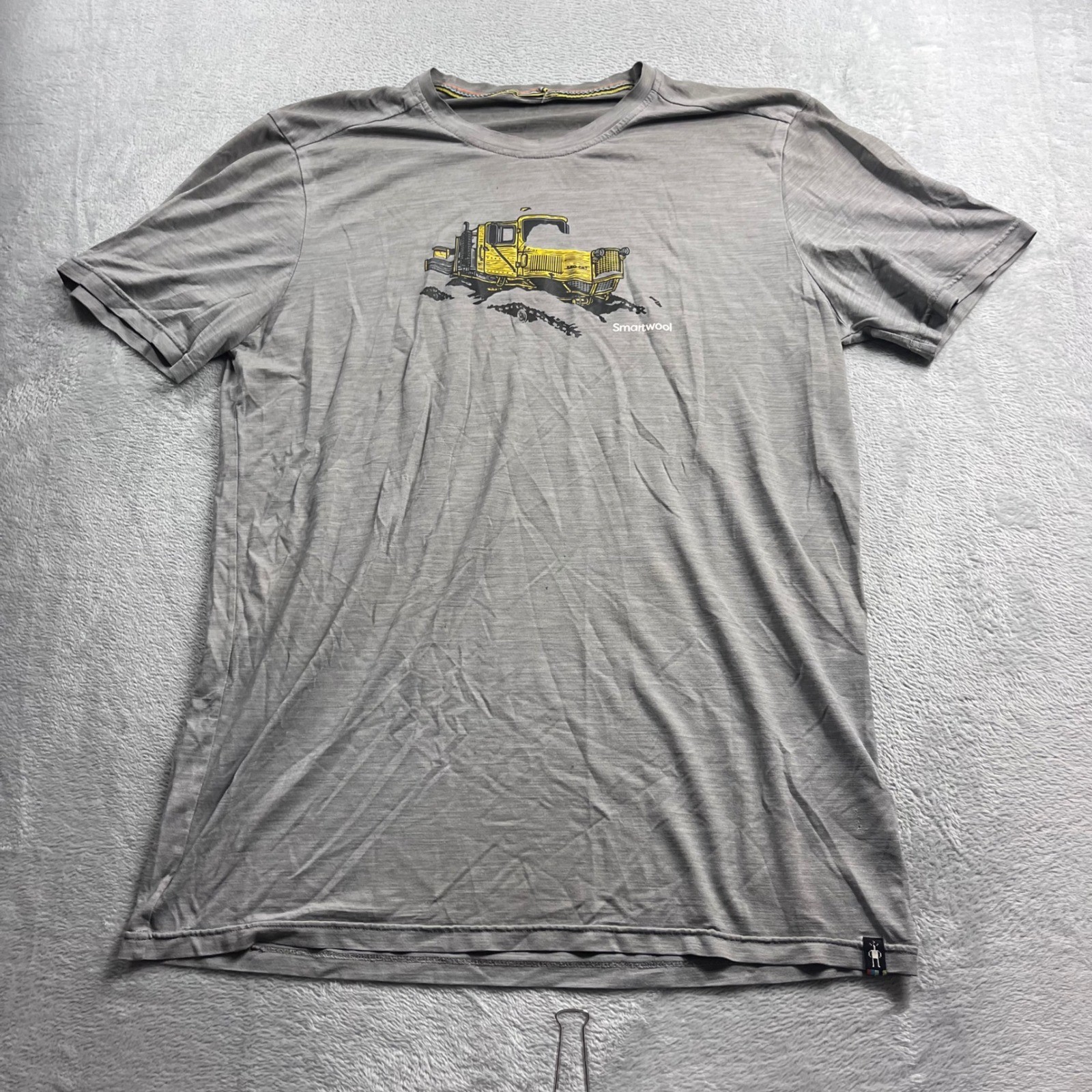 Smartwool Mens Merino Wool Snowcat Graphic T-Shirt Gray Short Sleeve Tee L gallery