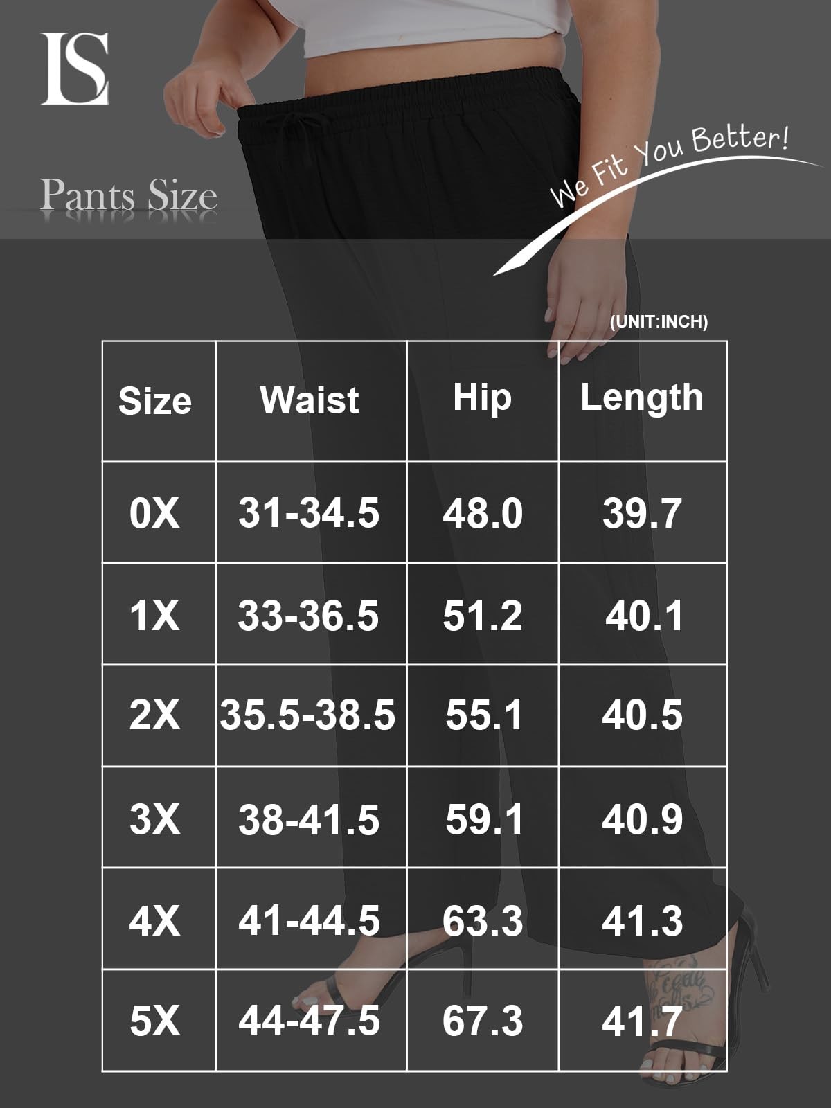 Women's Plus Size Wide Leg Pants Palazzo High Waisted Pants for Women Plus Si... gallery