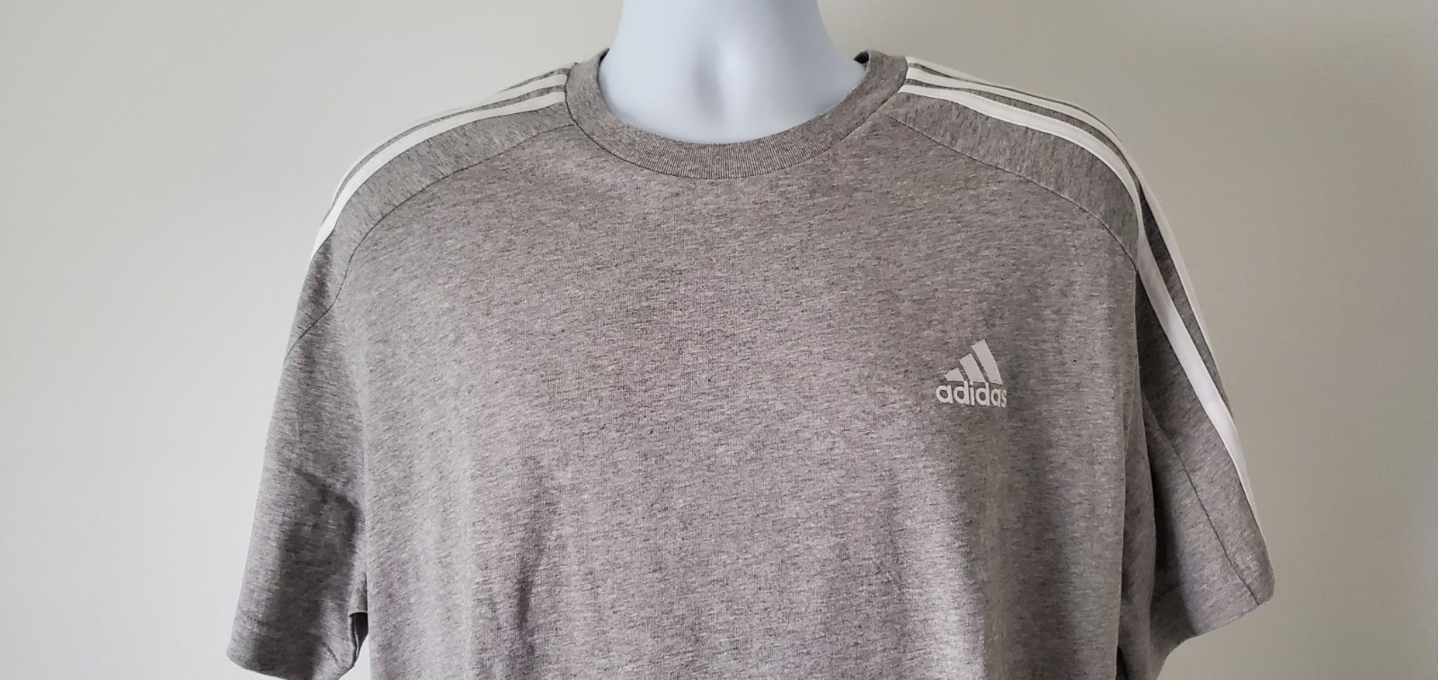 Adidas Sportswear Essentials 3-Stripes Men's Tee, Medium Gray Heather, Size: XL gallery