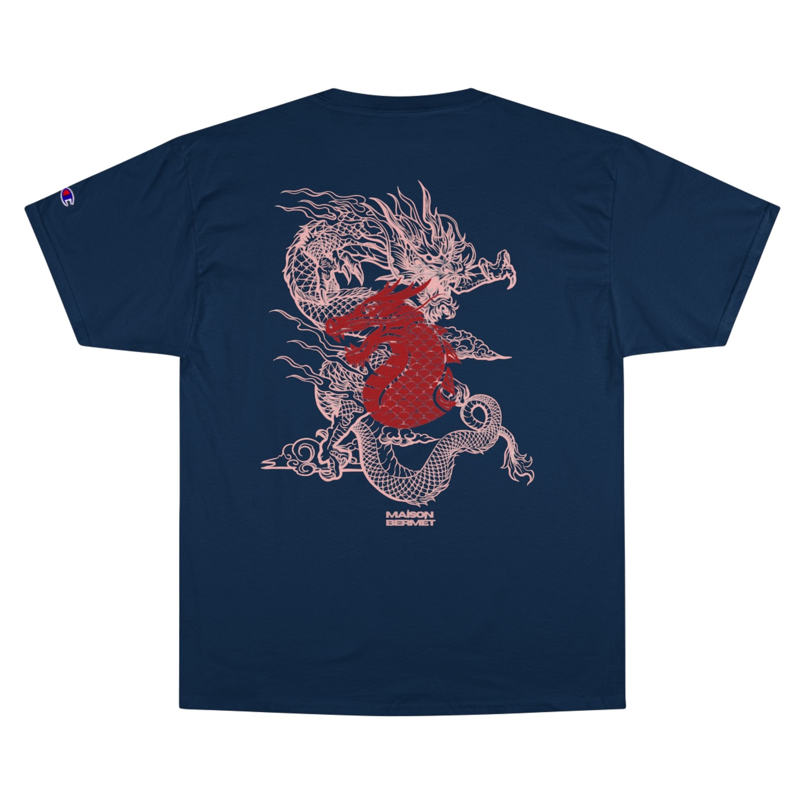 Champion T-Shirt – Red Dragon Elegant Design – Men Sophistication – Casual Style