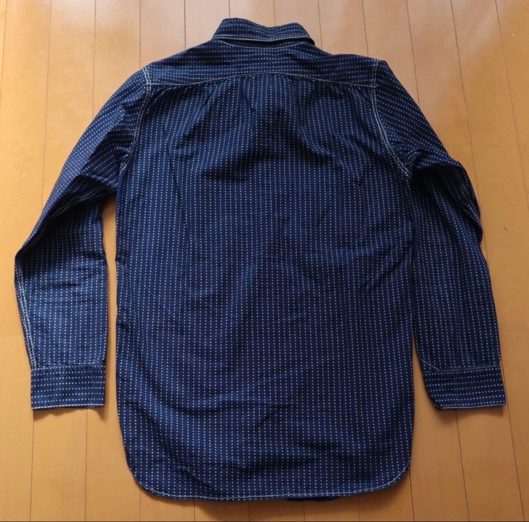 The Real McCoy's Double Diamond Indigo Star Wabash Work Shirt S Indigo Men’s gallery