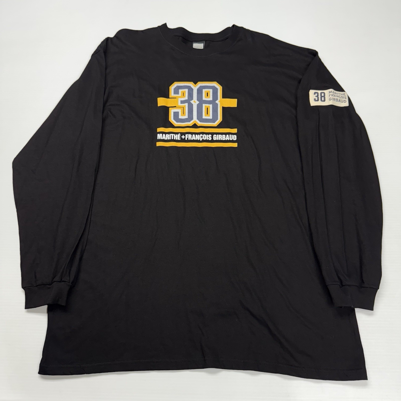 Vtg Marithe Francois Girbaud Y2K Punk Big Logo Mens Long Sleeve Shirt XL Black gallery