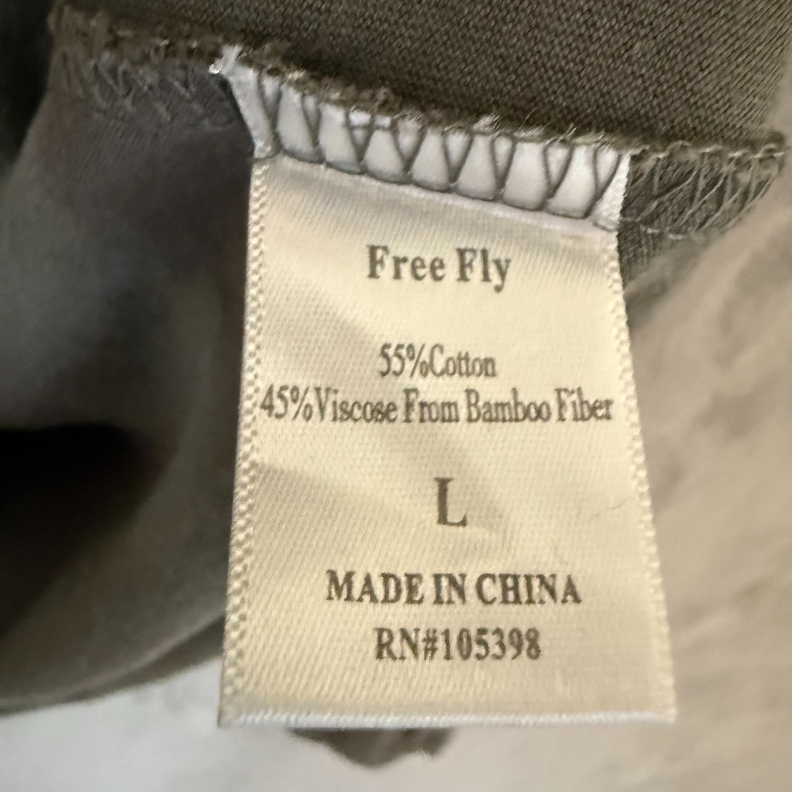 Free Fly Bamboo Flex Henley Mens Large L Olive Green Long Sleeve Fishing Shirt gallery