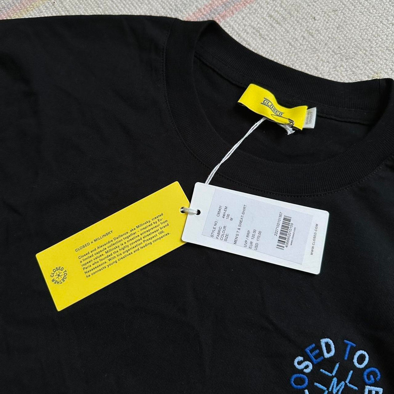 Rare 2022 Closed x Millinsky Embroidered Designer Tee Shirt gallery