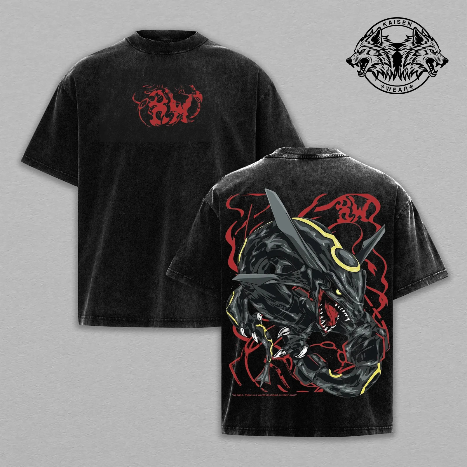 Mega Rayquaza Graphic Apparel Collection: Heavyweight Muscle Tee, Crewneck