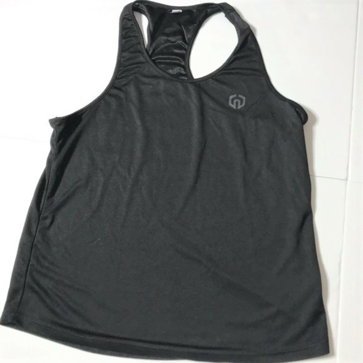 NELEUS 'Dry Fit Logo Muscle' Mesh Tank Top Men's L Gym Workout Exercise Blk NEW! gallery