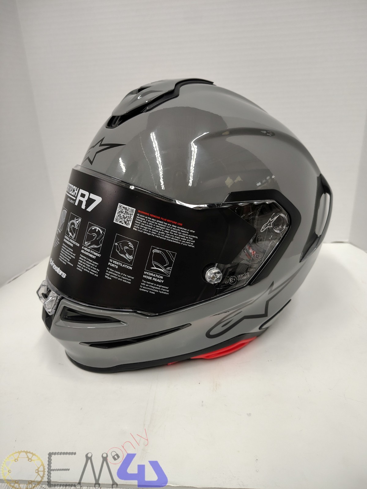 Alpinestars Supertech S-R7 Grey Gloss Helmet ECE06/DOT Pick Size