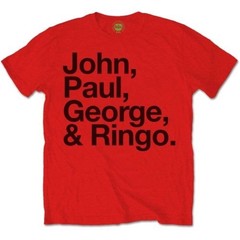 The Beatles ‘John, Paul, George & Ringo’ (Red) T-Shirt