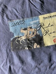 Vintage Y2K Denver Post Office 2002 Post Card Graphic Blue Shirt Size XL!!!!
