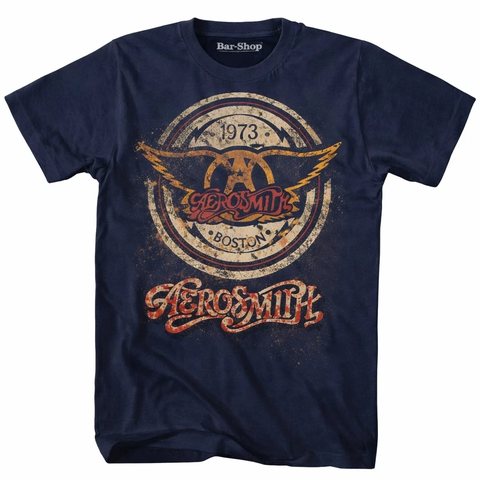 Aerosmith Boston 1973 Vintage Classic Rock Band Graphic Tee Unisex