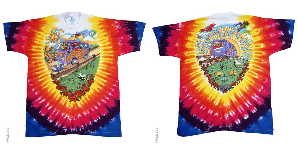GRATEFUL DEAD-SUMMER TOUR BUS-2 Sd TIE DYE T-SHIRT S-M-L-XL-2X-3X,4X,5X,6X Bears gallery