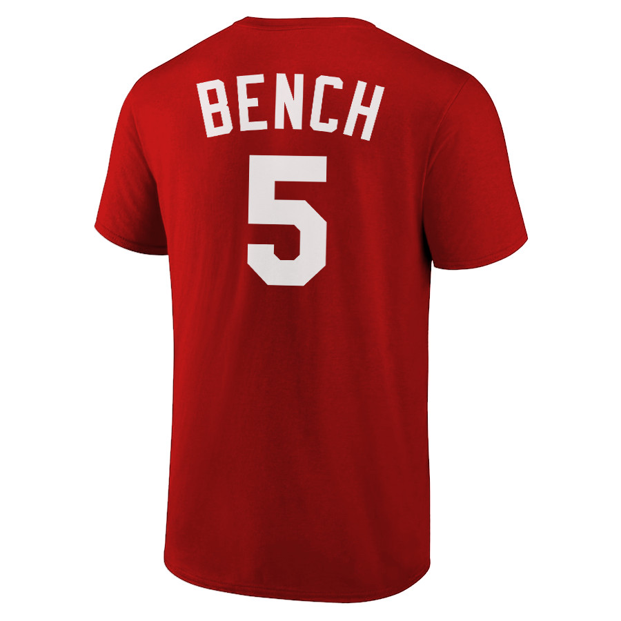 Johnny Bench T-Shirt Cincinnati Reds Player Name & Number Soft Jersey Tee gallery