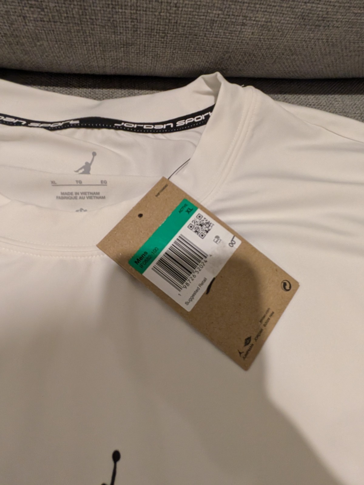 NWT Nike Jordan Sport Men's Dri-FIT Short-Sleeve Top White XL IF0882-100 Jumpman gallery