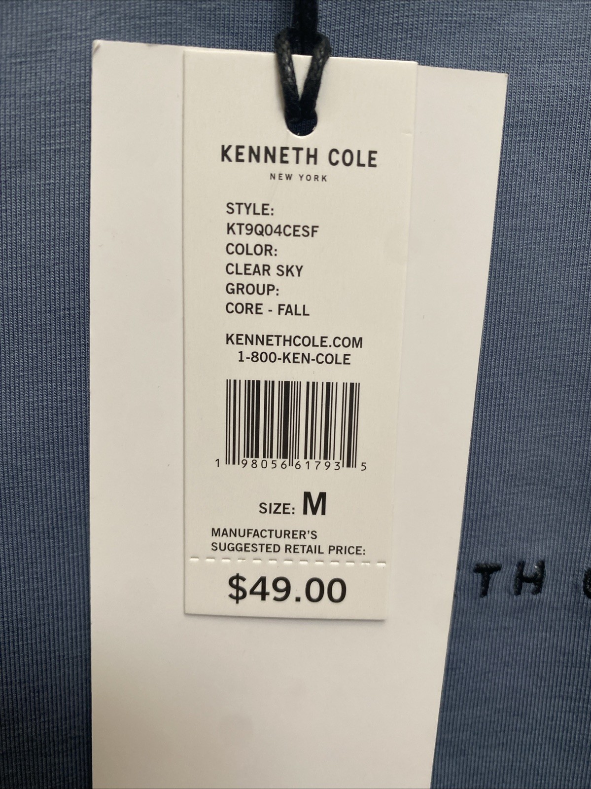 Kenneth Cole Men's Clear Sky Blue Medium T-Shirt Short Sleeve Small Logo gallery