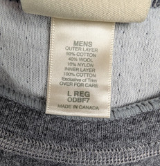 LL Bean Outer Layer Mens Large Wool Base Outdoors Shirt Utility Gray Hike Camp