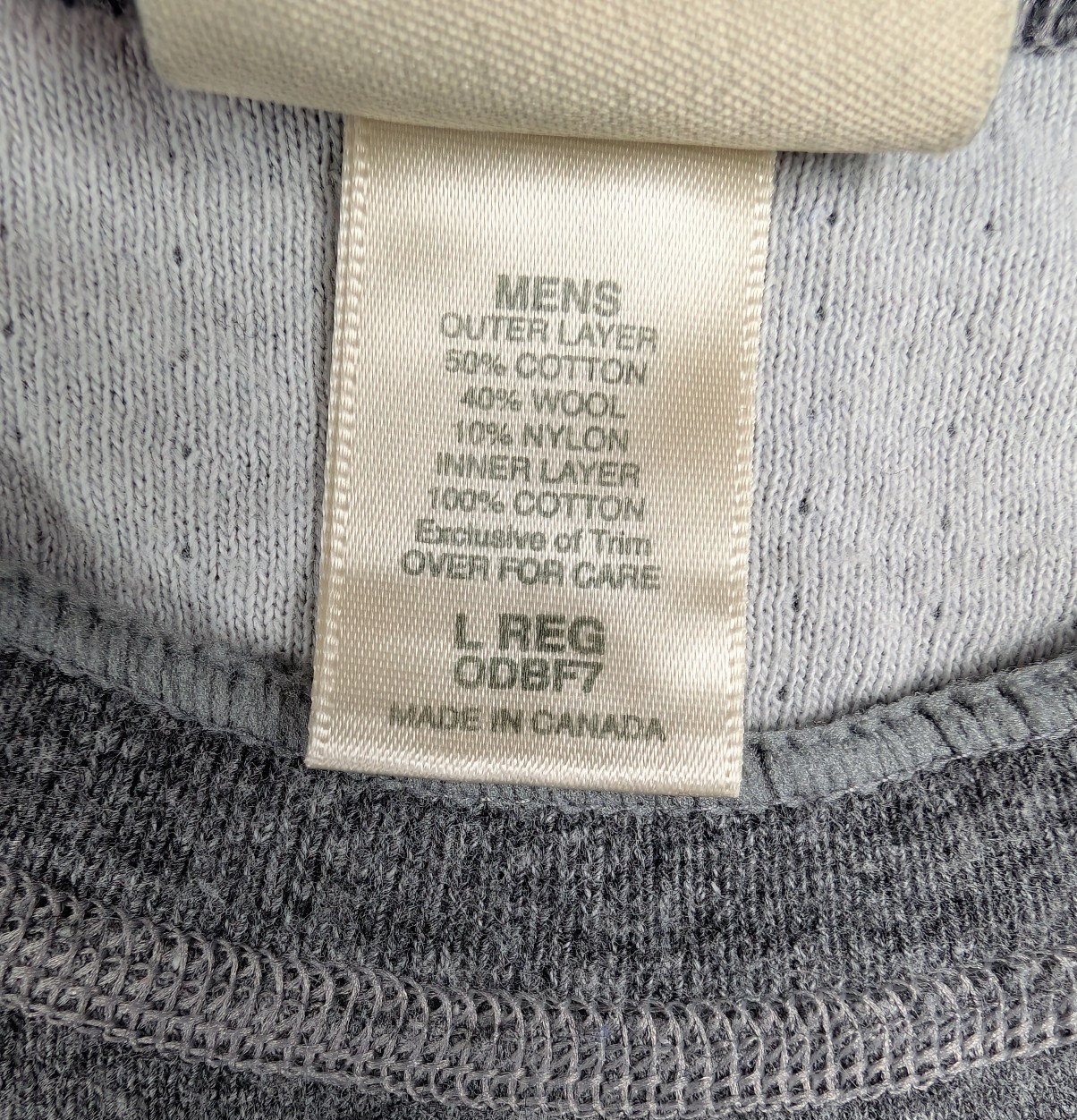 LL Bean Outer Layer Mens Large Wool Base Outdoors Shirt Utility Gray Hike Camp gallery